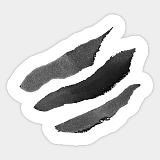 Ink Stripes - Abstract Minimal / Dark Grey Sticker